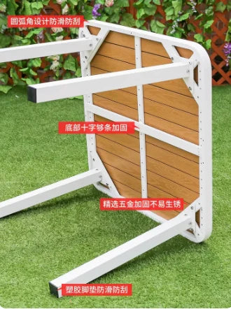 80cm outdoor tables and chairs, courtyard bars, restaurants, waterproof wooden dining tables, outdoor balconies, leisure gardens