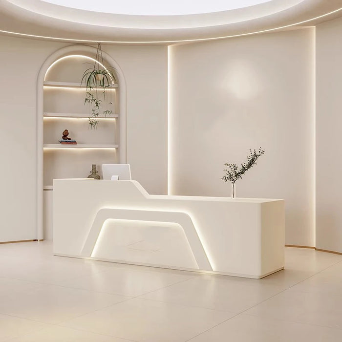 Luxury Cash Reception Desks Gym White Gym Cashier Reception Desk Supermarket Drawer Mostrador Recepcion Beauty Salon Furniture
