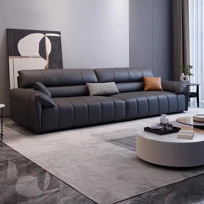 Bed Living Room Sofas Puffs Salon Lazy Leather Luxury Sectional Sofa Modern Corner Divani Da Soggiorno Bedroom Furniture