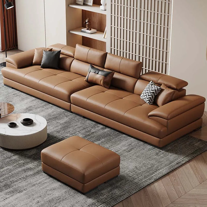 Lounge Living Room Sofas Luxury European Leather Sectional Sofa Modular Comfortable Divano Soggiorno Di Lusso Room Decor