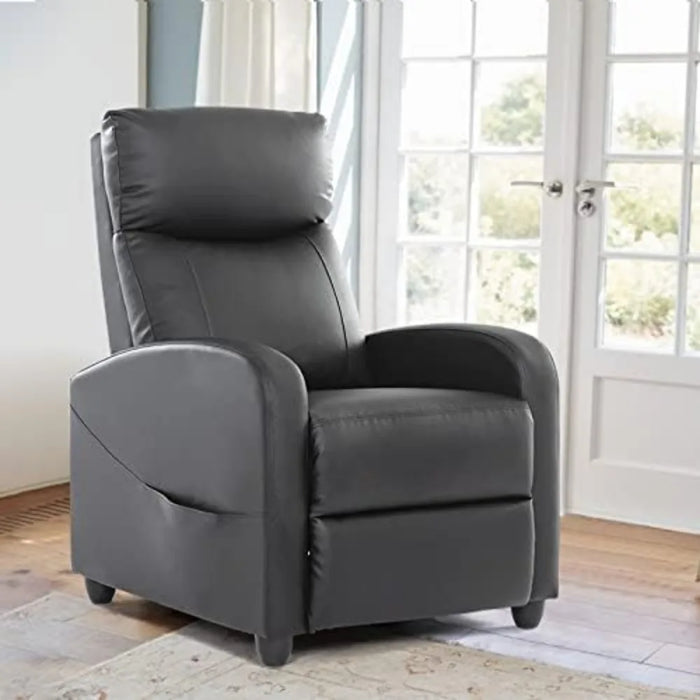 PU Leather Adjustable Single Recliner Sofa Home for Bedroom Furniture Living Room Chairs Lounge Freight free