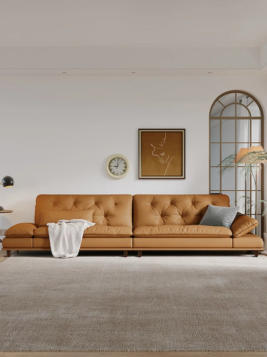 Art sofa, living room, simple modern Italian style, light luxury, wide armrests, adjustable dual purpose, straight row sofa
