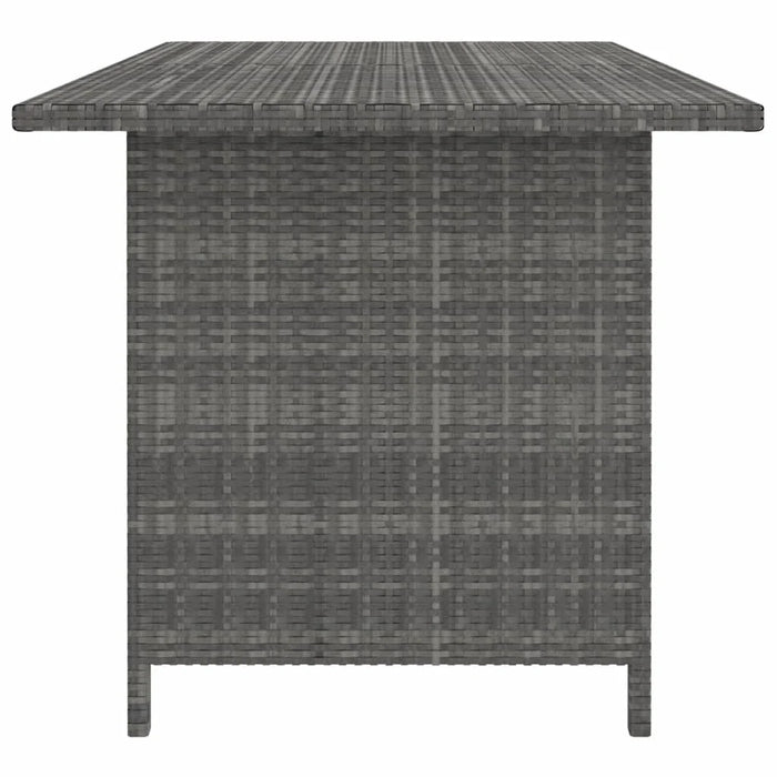 9 Piece Patio Lounge Set with Cushions Poly Rattan Gray C Outdoor Table and Chair Sets Outdoor Furniture Sets
