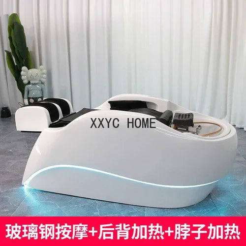 Automatic Massage Shampoo Bed Electric Head Therapy Bed Barber Shop Fumigation Water Circulation Shampoo Bed