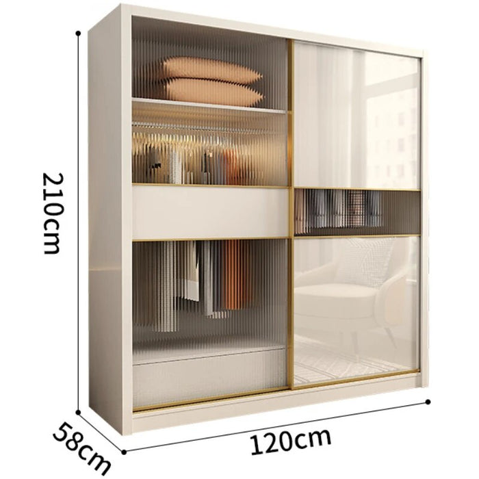 Wooden Entry Wardrobe Clothes Oganizers Simple Modern Bedroom Nordic Wardrobe White Women Sliding Door Penderie Home Furniture