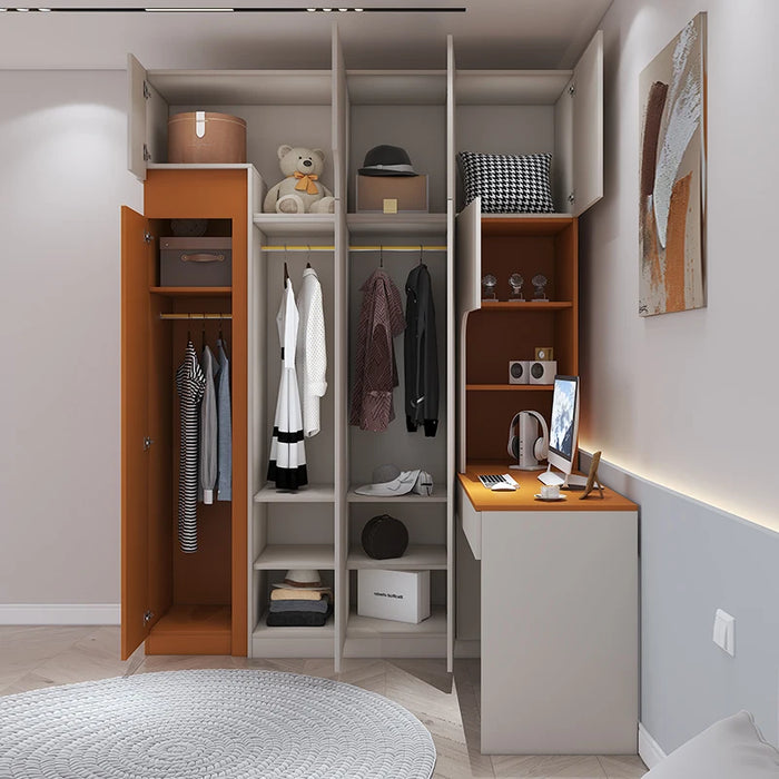 Modern simple and luxurious corner computer desk desk integrated wardrobe home bedroom bookshelf learning desk