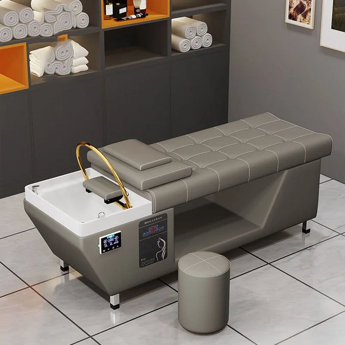 Hairdressing Beauty Salon Chair Head Spa Equipment Shaving Shampoo Chair Hair Washing Massage Bed Cadeira Barber Shop Furniture