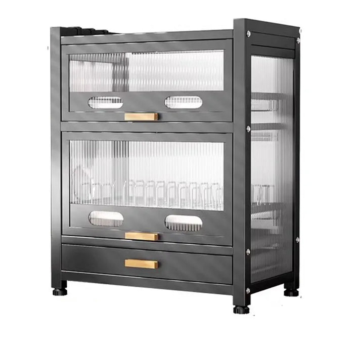 Black Modern Sideboards Luxury Kitchen Buffet Laden Space Saving Sideboards Drawers Accessories Cajonera Kitchen Furniture