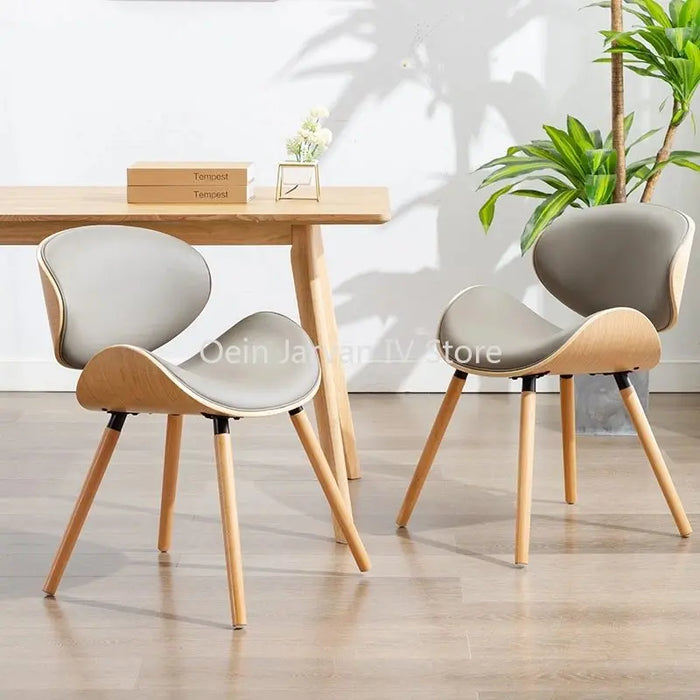 Minimalist Wooden Dining Chairs Relaxing Kitchen Backrest Dining Chairs Creative Design Sillas De Comedor Home Furniture WZ50DC