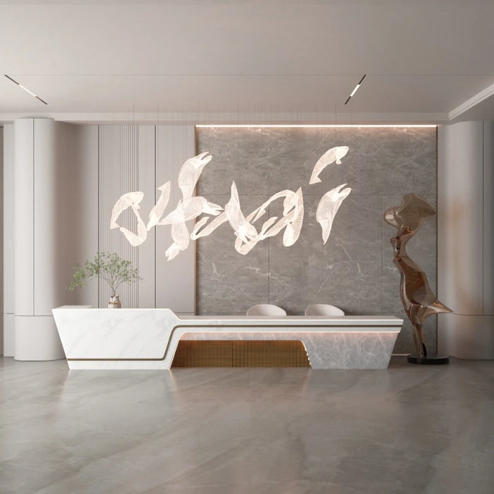 Premium Podium Reception Desk Hotel Executive Office Beauty Reception Desk Luxury Mostrador Recepcion Commercial Furniture