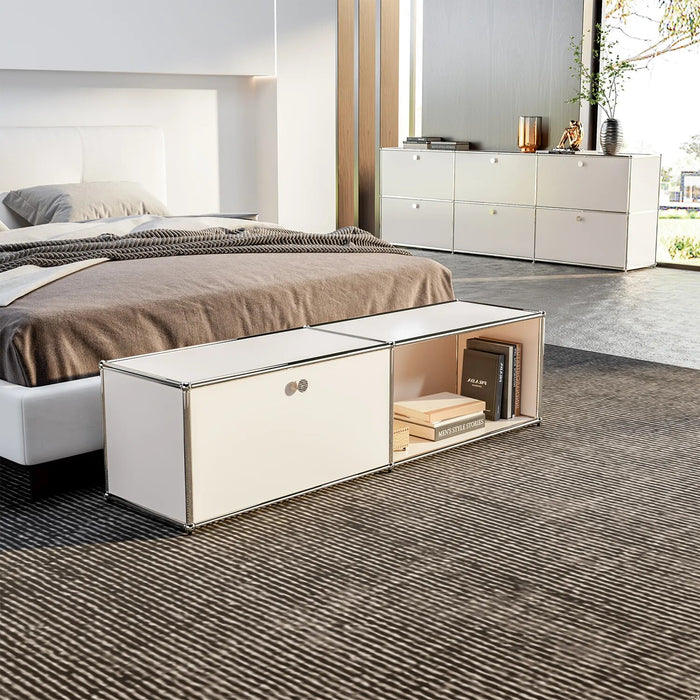 Storage Cabinet Sideboard Haller Cabinet Storage Shelf Modular Furniture Stainless Steel Metal Board for Living Room Cabinet