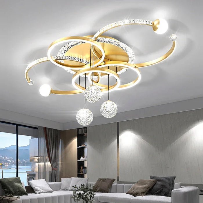 Living Room Ceiling Lamp Modern Intelligent Chandelier Bedroom Free Shipping Indoor Decorative LED Lamps