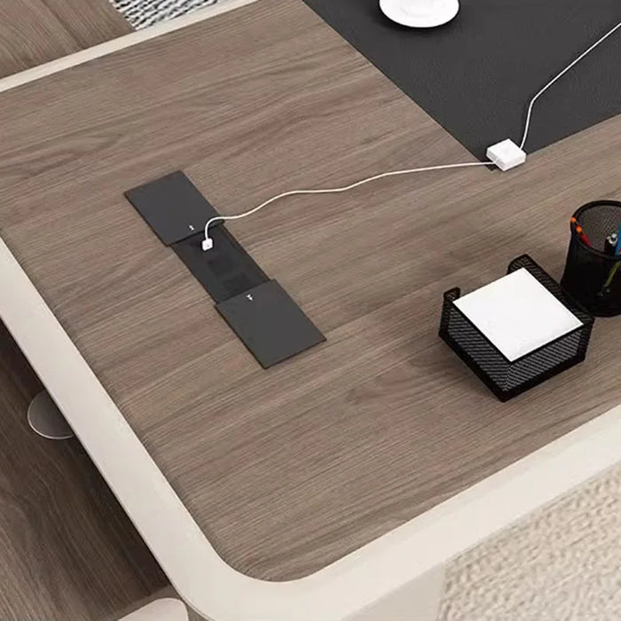 Executive Office Desk Modern L Shaped Organizer Wooden Standing Console Computer Desk Table Drawers Escritorio Office Furniture
