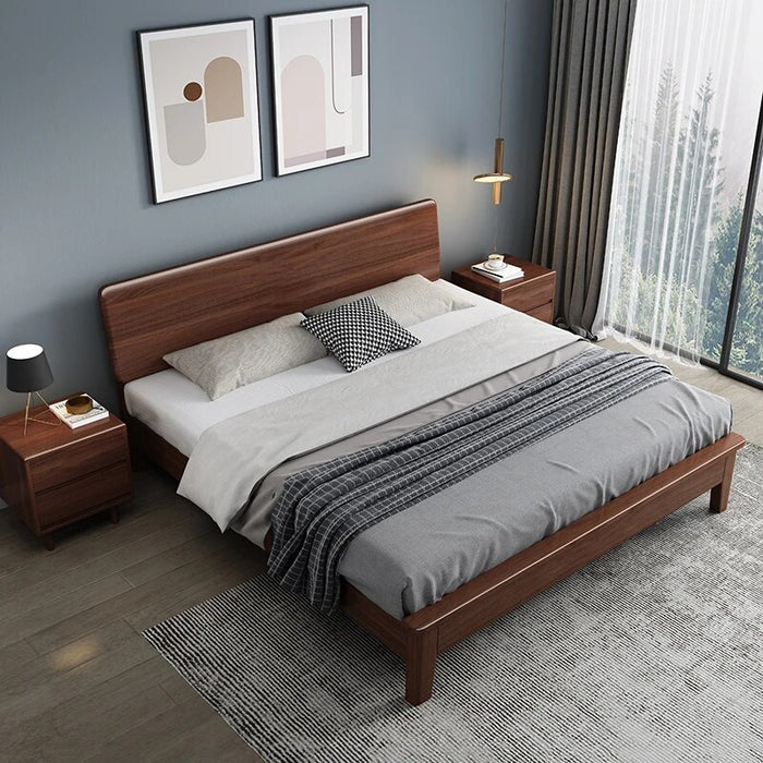 Wood Bedroom Bed Quilts Aesthetic Modern Elastic Frame Double Beds Two Place Size Camas De Dormitorio Garden Furniture Sets