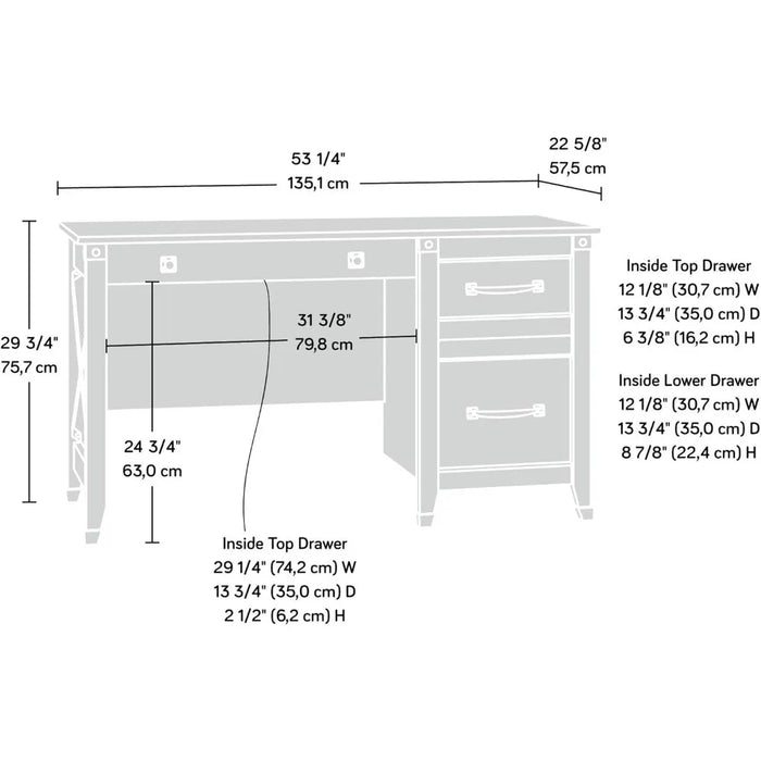 Carson Forge Desk Computer Table Washington Cherry Finish Freight Free Reading Gaming Desks Gamer Office Furniture
