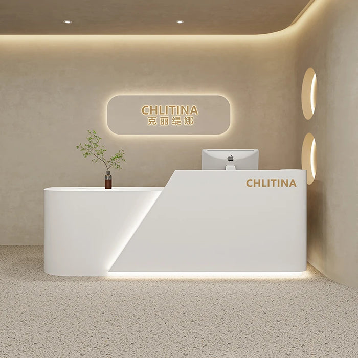 Commercial Club Reception Desks Podium Modern Executive Corner Reception Desks Standing Mostrador Recepcion Luxury Furniture