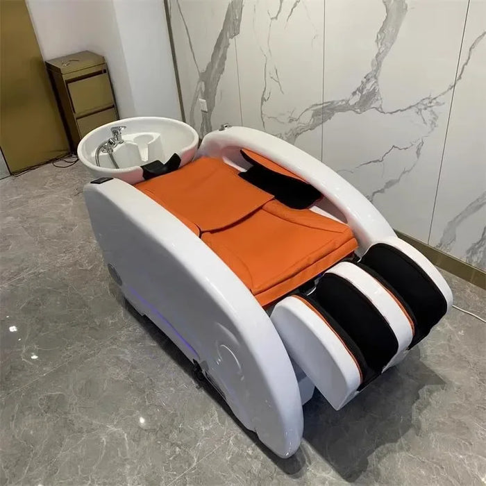 Professional Hairdressing Shampoo Chair Beauty Salon Washbasin Lying Electric Salon Bed Cadeiras Barber Salon Furniture GY50GP