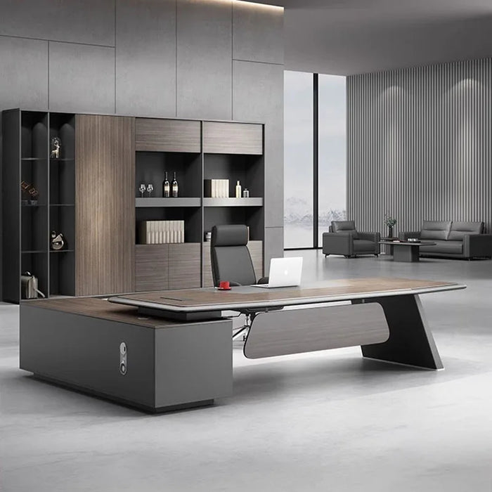 Height Adjustable Black Office Desk Reception Executive Modern Long Computer Desks Computer Escritorios De Ordenador Furniture