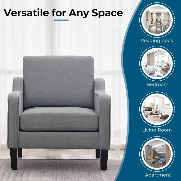 Lounge Chairs Mid Century Modern Fabric Accent Chair Home Furniture Studio Armchair Office Waiting Room Free Shipping Apartment