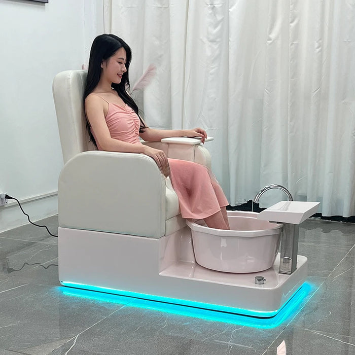 Luxury Nail Pedicure Spa Salon Furniture Pink Color Pedicure Stations Massage Pedicure Chair