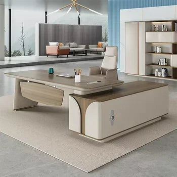 Liyu High End Commercial Furniture Unique Modern Design Office Furniture General Manager Wooden Executive Table Desk Elegant