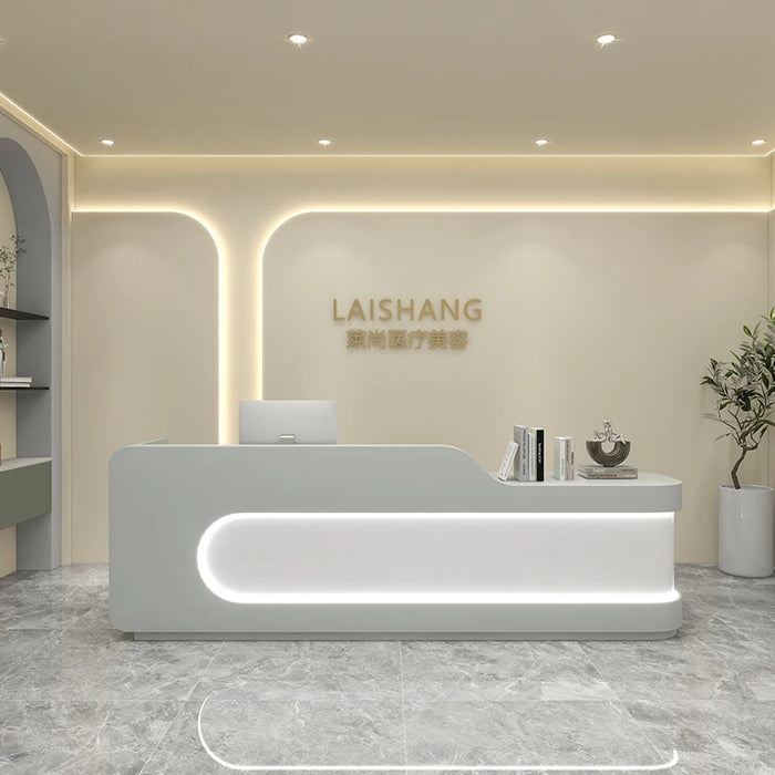 Conference Register Store Reception Desk Checkout Barbershop Luxury Standing Reception Desk Modern Empfangstheke Hotel Furniture