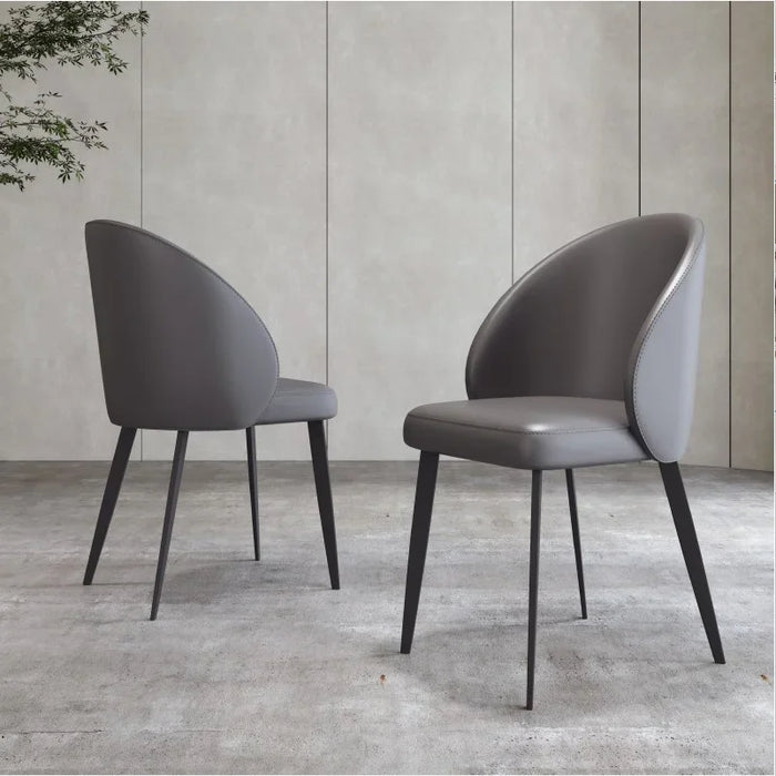 Italian Leather Chairs Kitchen Dining Room Backrest Design Chairs Minimalist Ergonomic Cadeiras De Jantar Dining Table Furniture