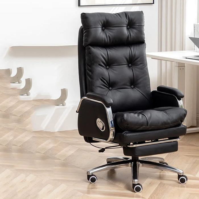 Leather Lazy Office Chair Cute Luxury Ergonomic Modern Playseat Scorpion Gaming Office Chair Posture Taburete Library Furniture