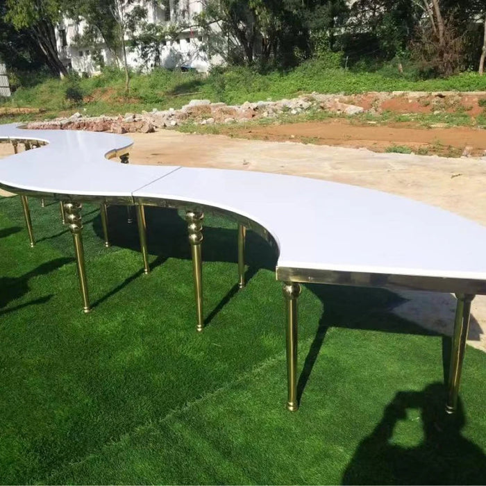 Round Dining Table Wedding Table Gold Stainless Steel French Dining Tables