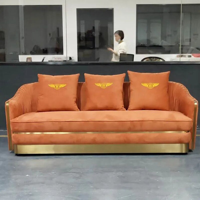 Velvet Lounge Sofa Set Italian Minimalist Light Luxury Simple Flannel Upholstered Sofa 3 Seater Couch Silla Gamer Furnitures