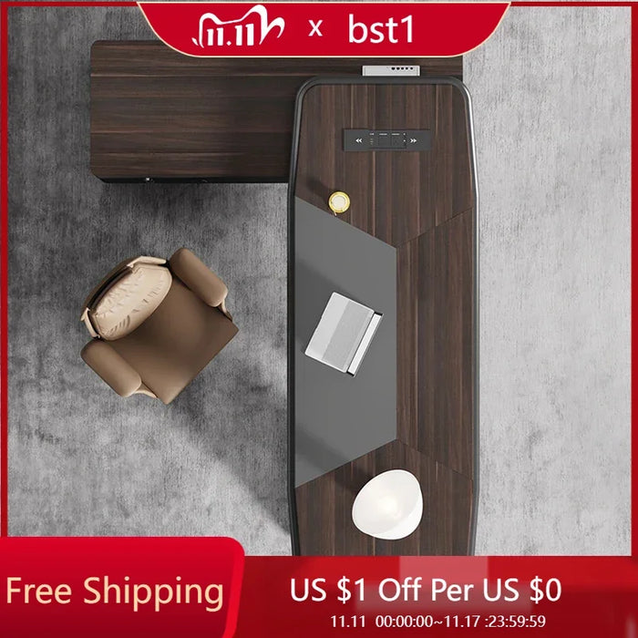 Desktops Standing Desk Organizer Reception Drafting Home Office Executive Desk Writing Escritorio Con Cajones Italian Furniture