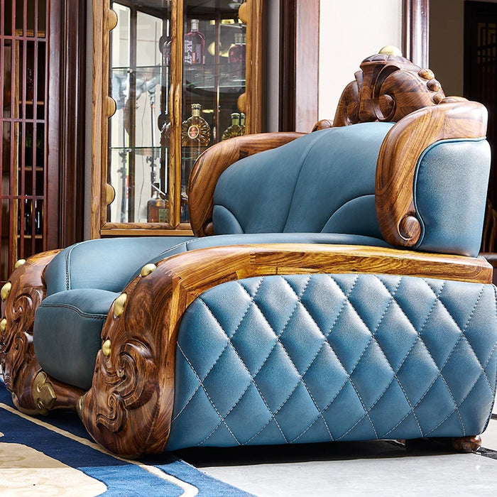 European Style Sofa Relaxing Hand Carved Stretch High Back Sofa Recliner Designer Muebles Para Salas Modernos Home Furniture