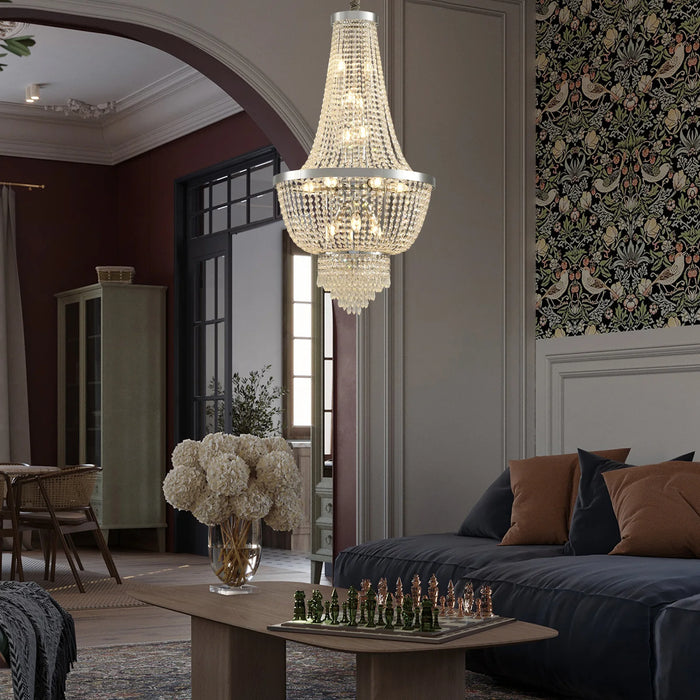 Modern style light luxury crystal lamp for porch hall living room villa royal chandelier