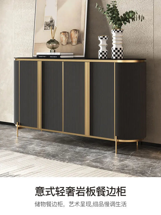 Nordic Light Luxury Home Closet Modern Simple Restaurant Rock Plate Dining Cabinet Storage Cabinet Living Room Wall Storage Cabi