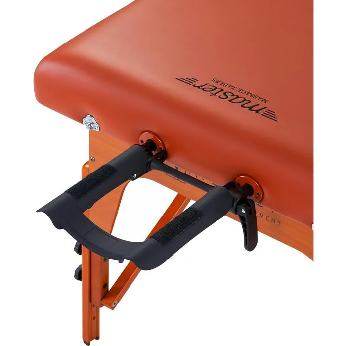 Santana Pro Portable Massage Table Package, Memory Foam Cushioning,  Leg Panels, Mountain Red- Tattoo Table- Spa Bed- Folding