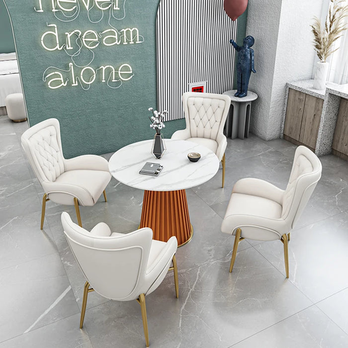 Home Modern Dining Chairs Kitchen Waiting Balcony Design Luxury Floor Chair Minimalist Living Room Silla Comedor Household Items