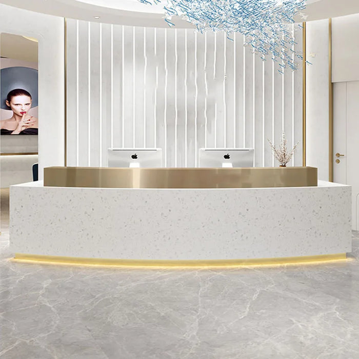 White Lectern Office Desk Salon Reception Pulpit Luxurious Small Receptionist Desk Bar Pulpitos Kassentisch Shop Furniture