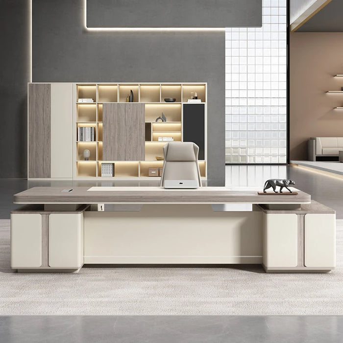 Executive Luxury Office Desk Writing Workbench Drawers Modern Office Desk Reception Scrivania Con Cassetti Home Furniture