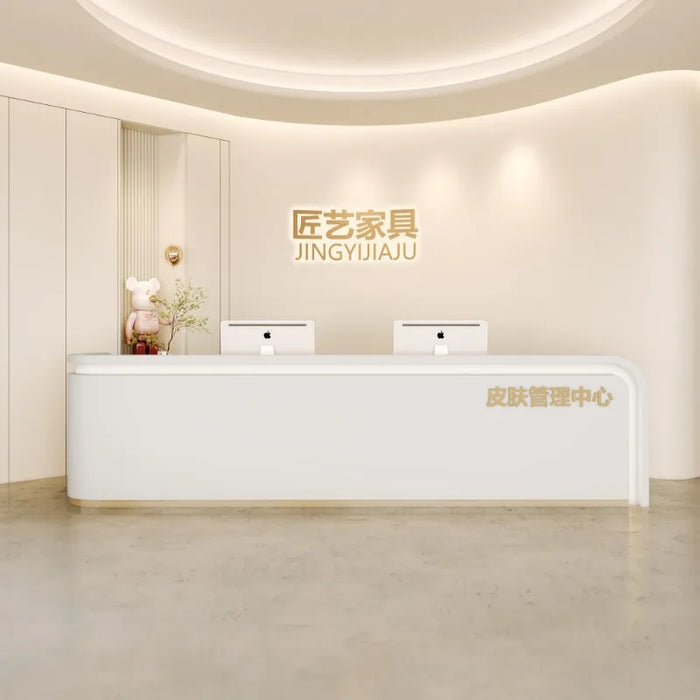 Vanity Reception Desks Cash Register Front White Podium Office Modern Reception Desks Lectern Mostrador Tienda Beauty Furniture