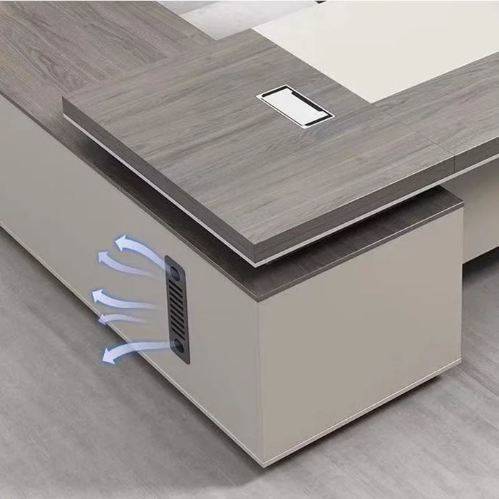 Luxury Work Table Console Meeting Executive Writing Corner Wooden Computer Executive Laptop Shelves Bureau Meuble Furnitures