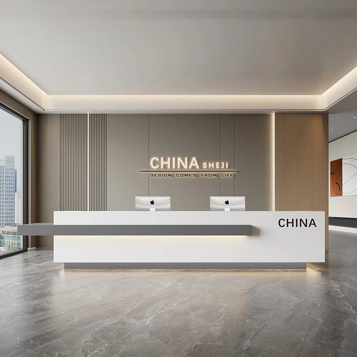 Podium Office Reception Desk Bar Counter Church Shop Study Reception Desks Modern Hospital Mostrador Recepcion Salon Furniture