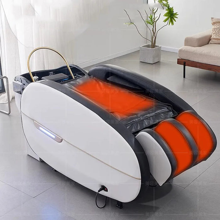 Head Massager Shampoo Chair Stylist Luxury Hairstylist Shampoo Chair Wash Hair Salon Spa Relaxing Beauty Salon Cadeira Furniture