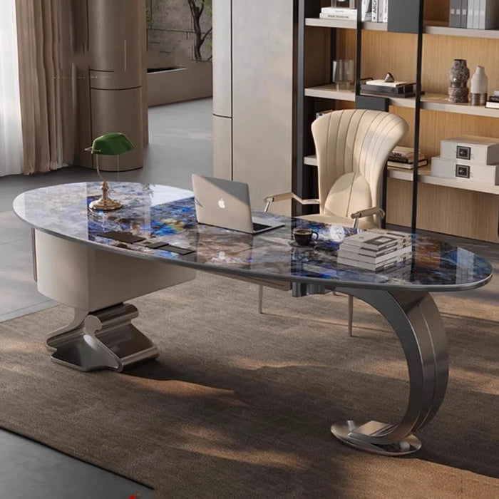 Desktop Meeting Office Desks Computer Storage Executive Workstation Modern Luxury Scrivania Con Cassetti Office Furniture