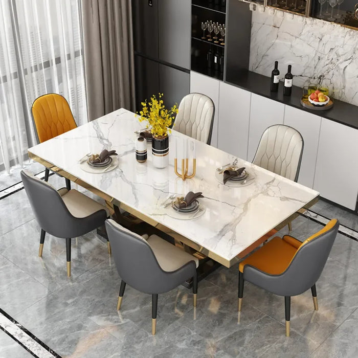 combination household small apartment rectangular dining table