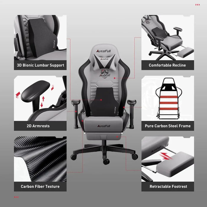 C3 GamingOffice Chair PC Chair with Ergonomics Lumbar Support High Back Adjustable Swivel Task