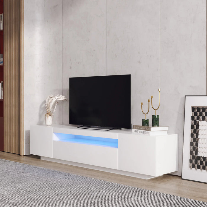 TV Cabinet Wholesale,  TV Stand with Lights, Modern LED TV Cabinet with Storage Drawers, Living Room Entertainment Center Media