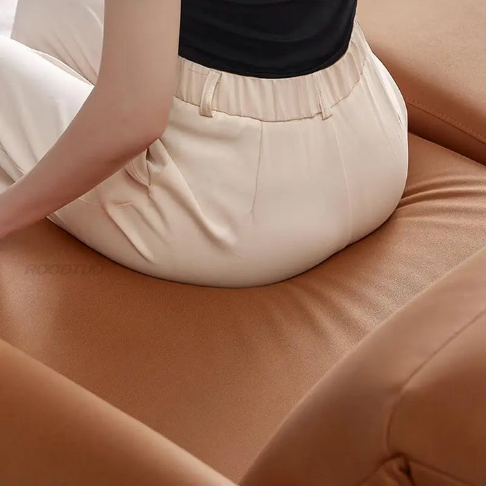 Leather Couch Modern Soft High Rebound Sponge Living Room Furniture Electric Stretching Seat Multifunctional Double Sofa
