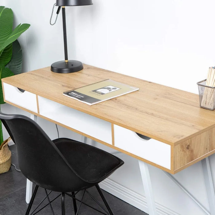 Computer Desk with Storage Desk Drawer Dressing Table,Writing Table Modern Desk with 2 Drawers, Makeup  Table