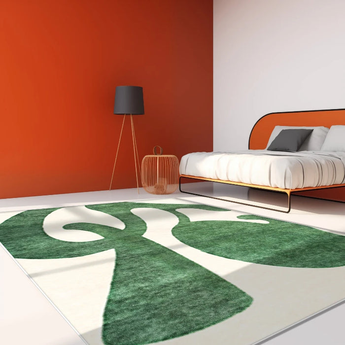 Abstract Pattern Large Area Living Room Decorative Carpets Green Minimalist Bedroom Bedside Carpet Minimalist Creative Art Rugs