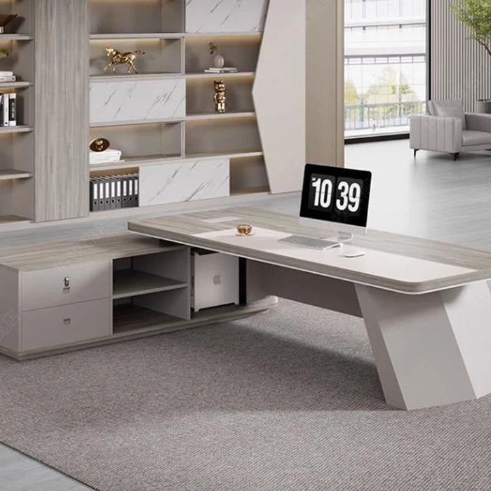 Modern Office Desk Executive Writing L Shaped Conference Wooden Console Shelves Standing Escritorio Gaming Office Furniture